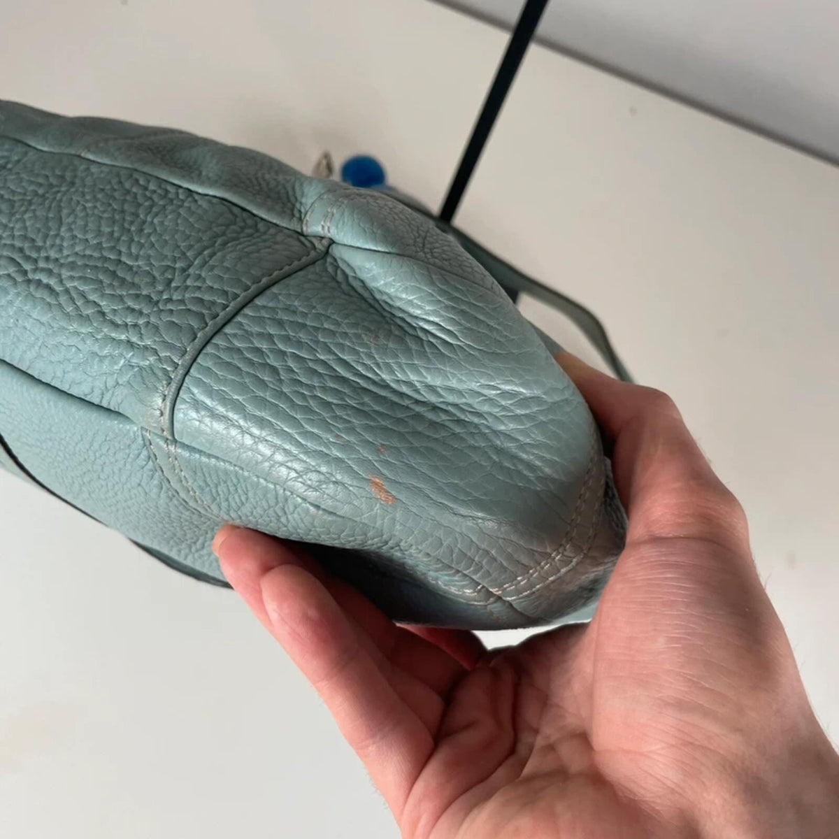 Coach Hamilton Blue Pebbled Leather Hobo Bag E0993-F13956
