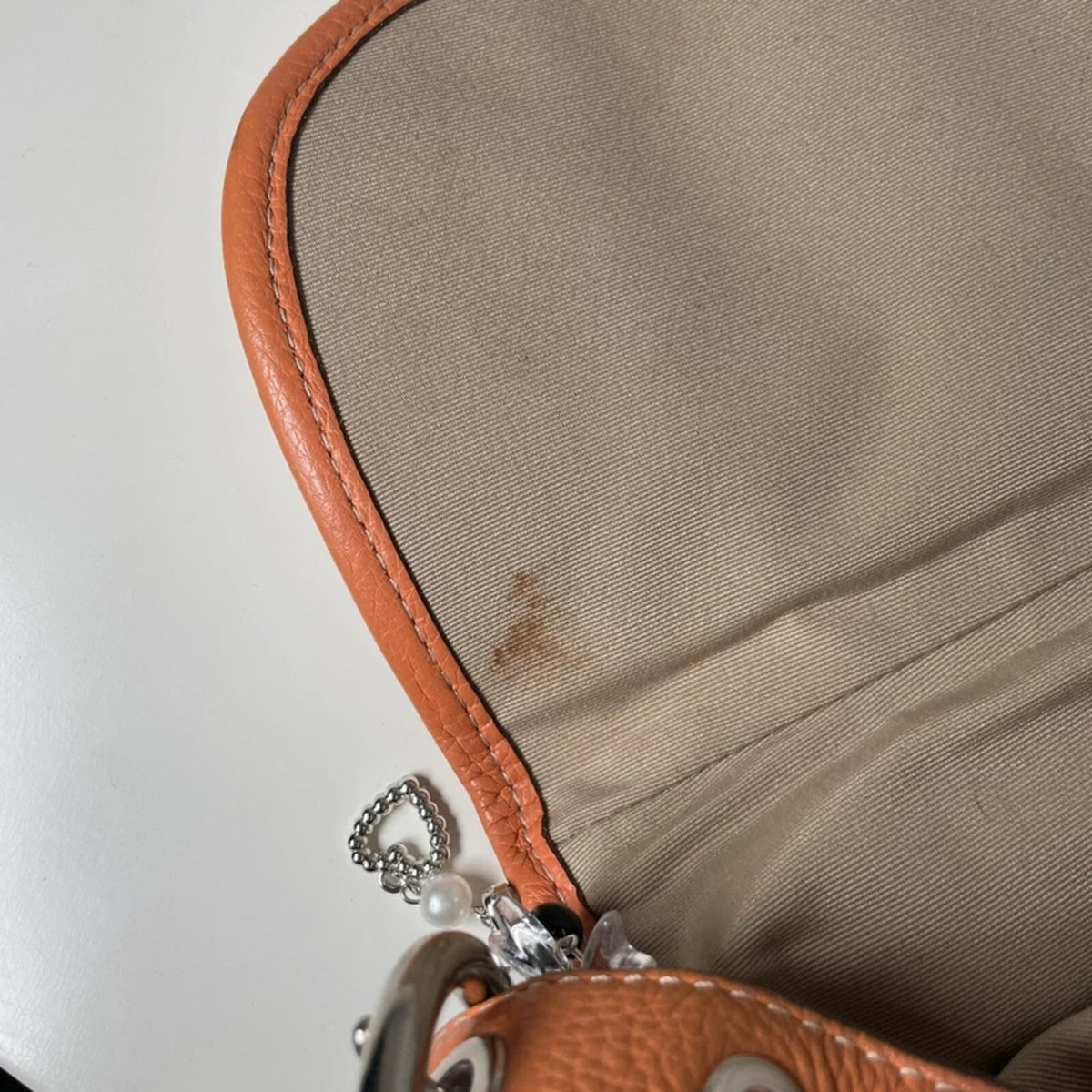 Coach Legacy Orange Flap Shoulder Bag Silver Hardware Vintage Y2K C1069-F15170