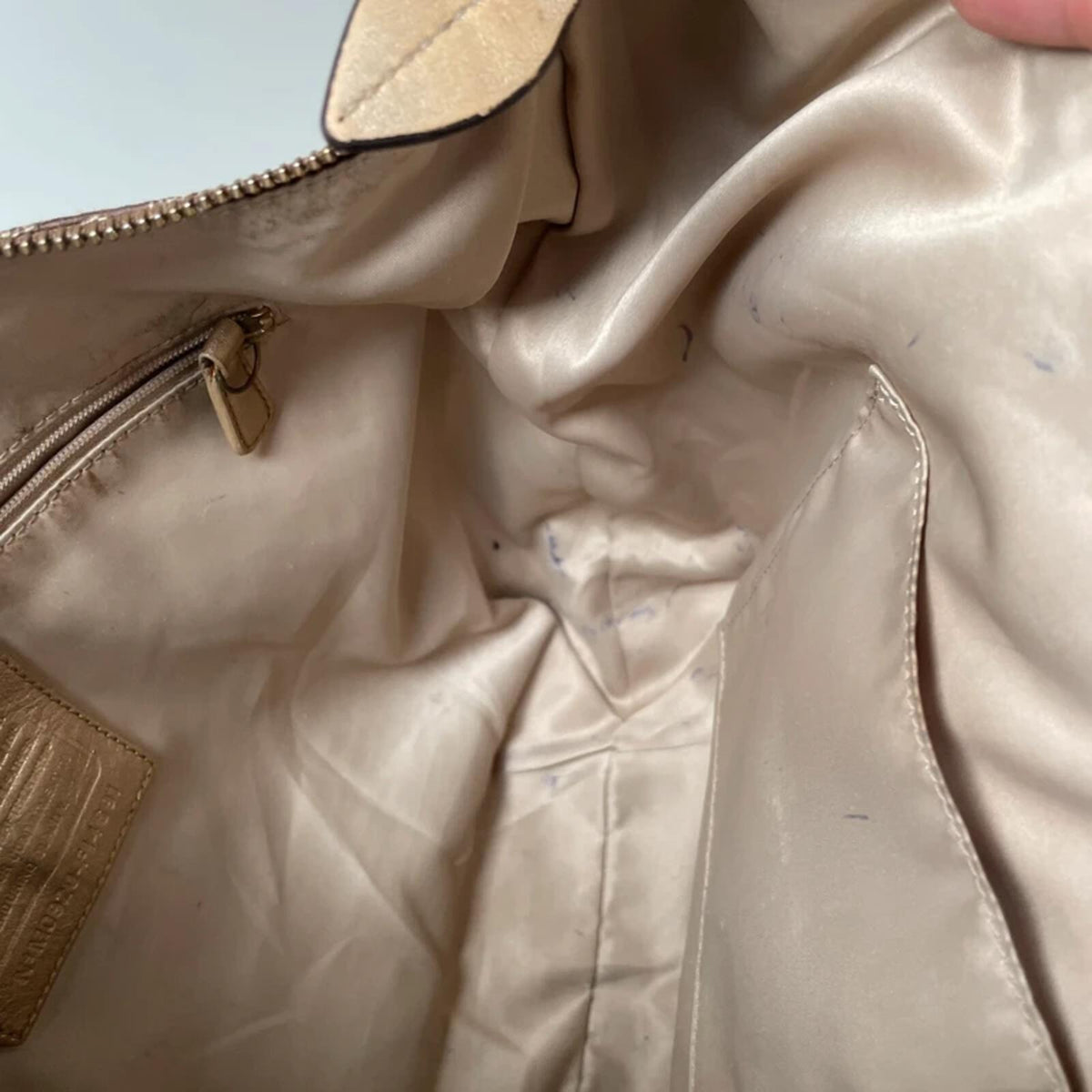 Coach Penelope Beige Brown Monogram Hobo Bag M0920-F14691