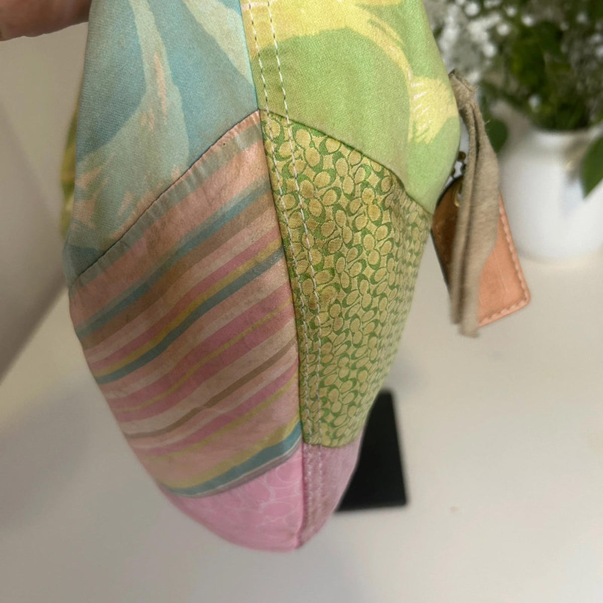 Coach Pastel Patchwork Hobo Shoulder Bag M05Q-464