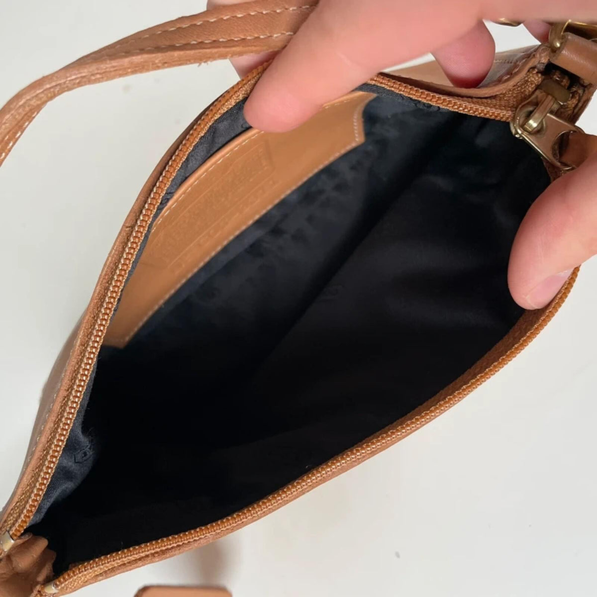 Coach Natural Leather Shoulder Bag Classic Vintage C0C-9311