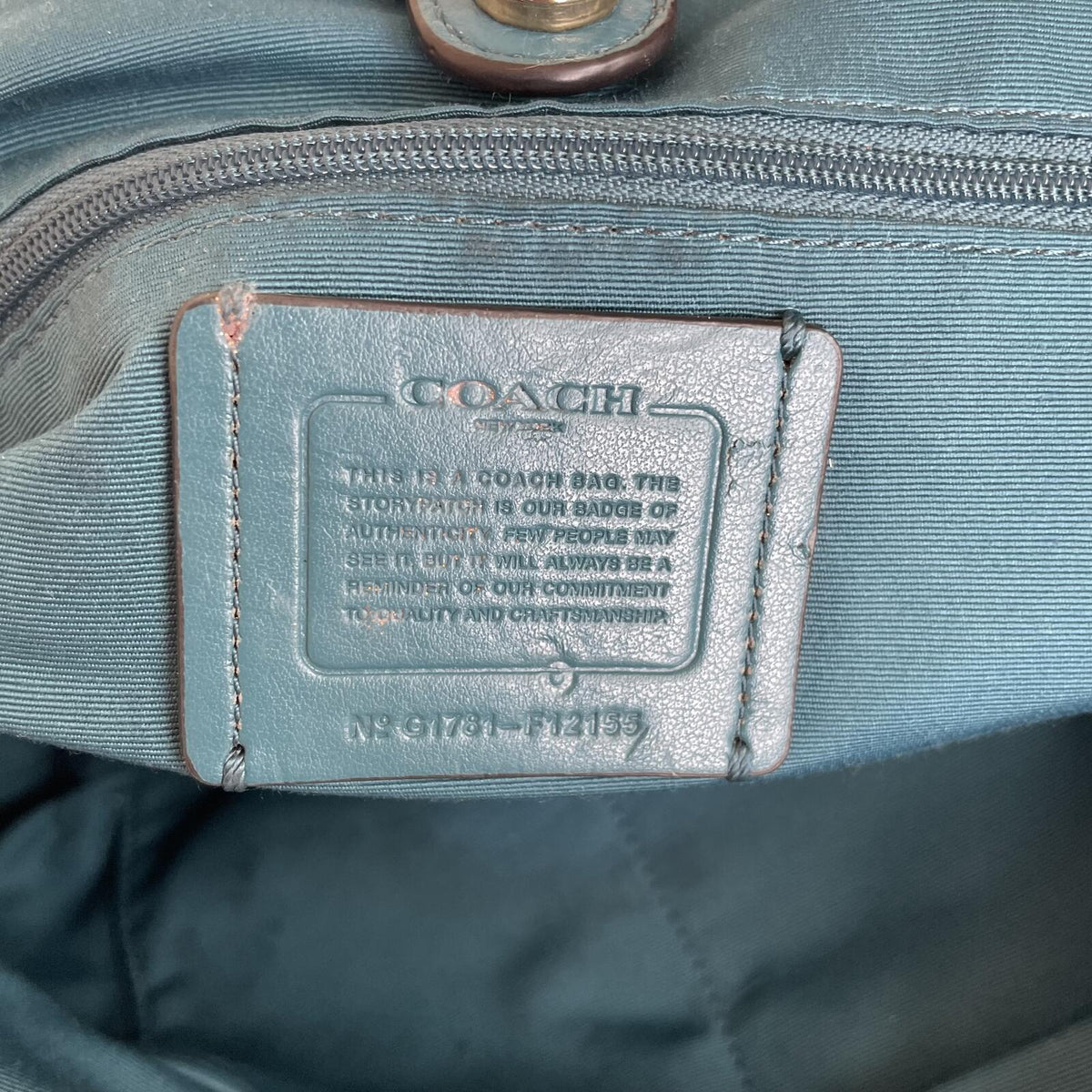 Coach Lily Blue Pebbled Leather Shoulder Bag Handbag Purse Y2K G1781-F12155