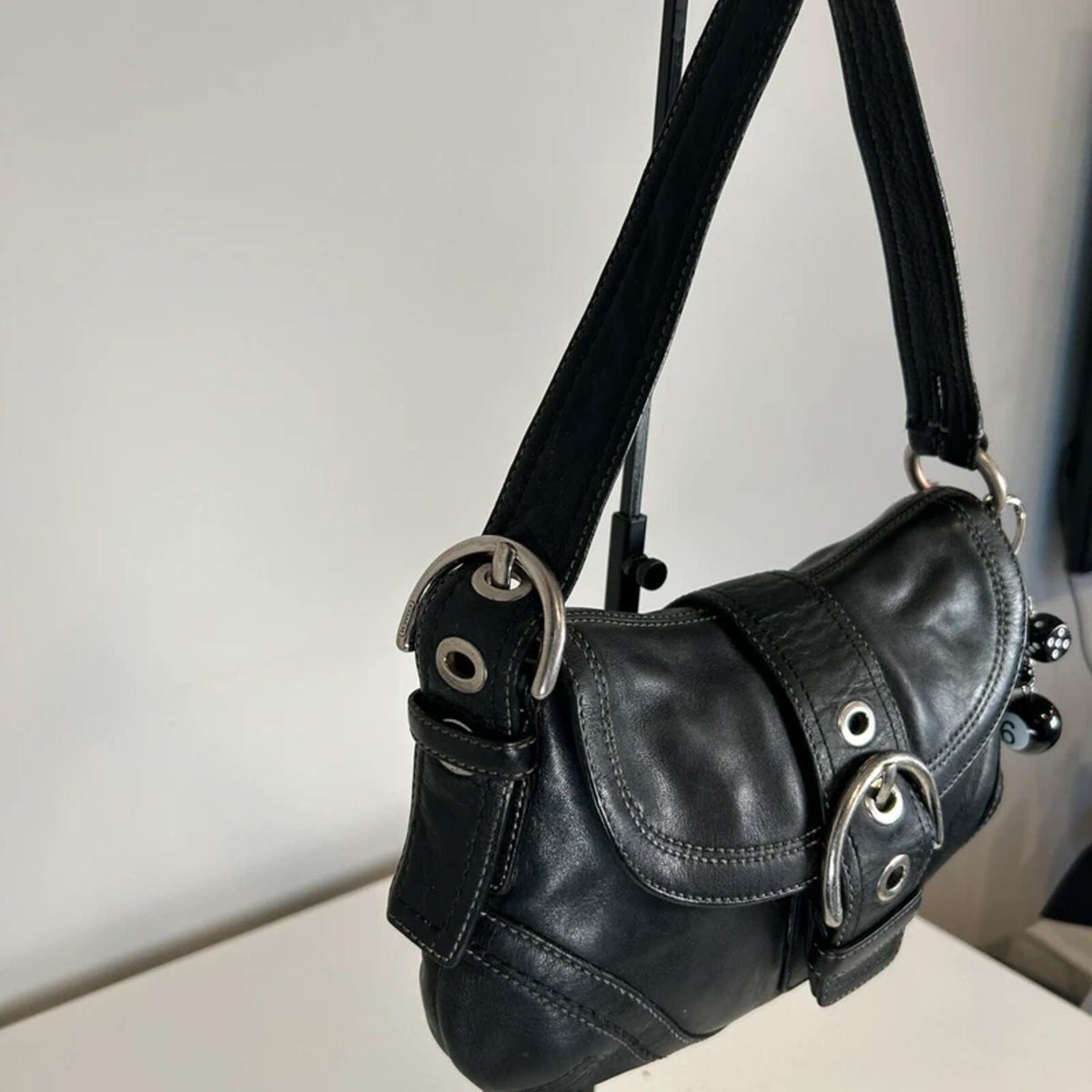 Coach Soho Black Leather Buckle Shoulder Bag F0779‑F10909