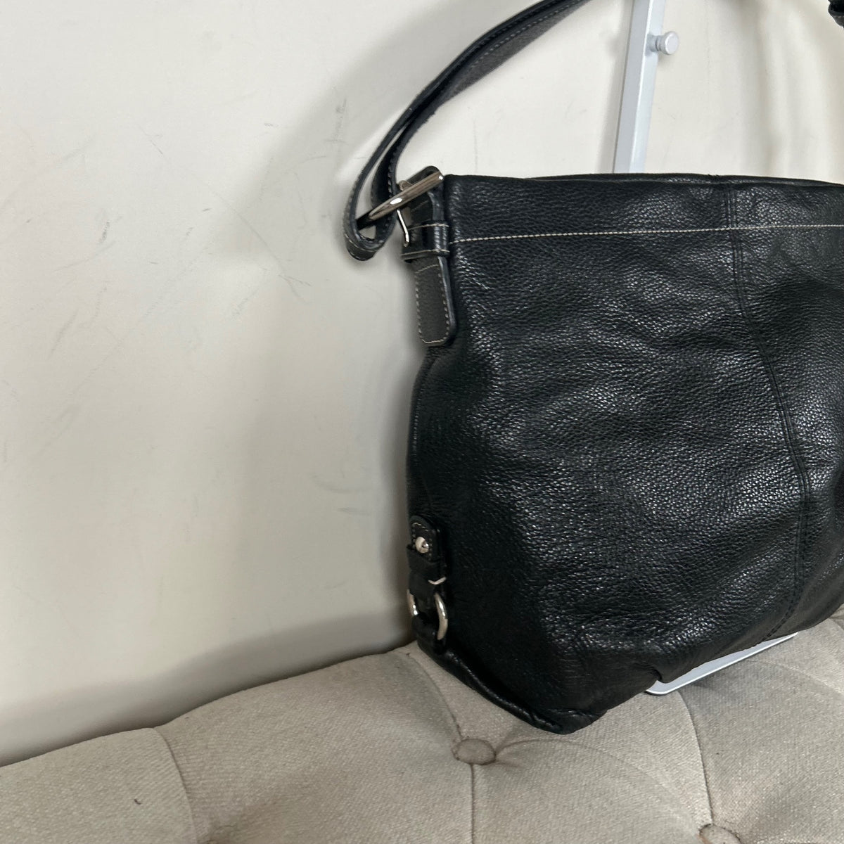 Coach Black Pebbled Leather Shoulder Bag A1376-F15064