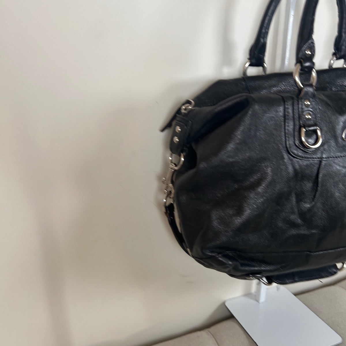 Coach Ashley Black Leather Large Convertible Shoulder Bag B1173-F15447