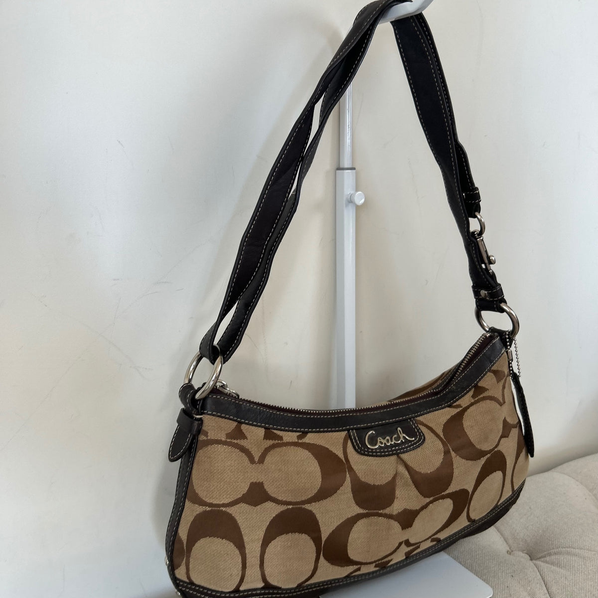 Coach Brown Monogram Convertible Shoulder Bag K1275-F19731