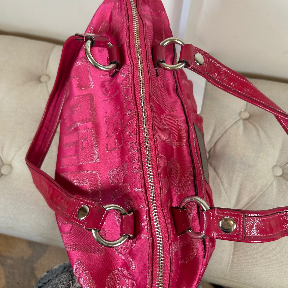 Coach Poppy Neon Pink Shoulder Tote Bag C1069-15301
