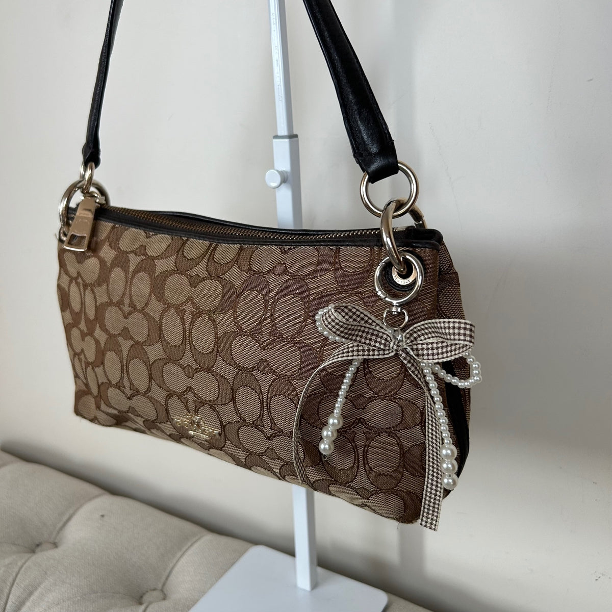 Coach Brown Monogram Shoulder Bag