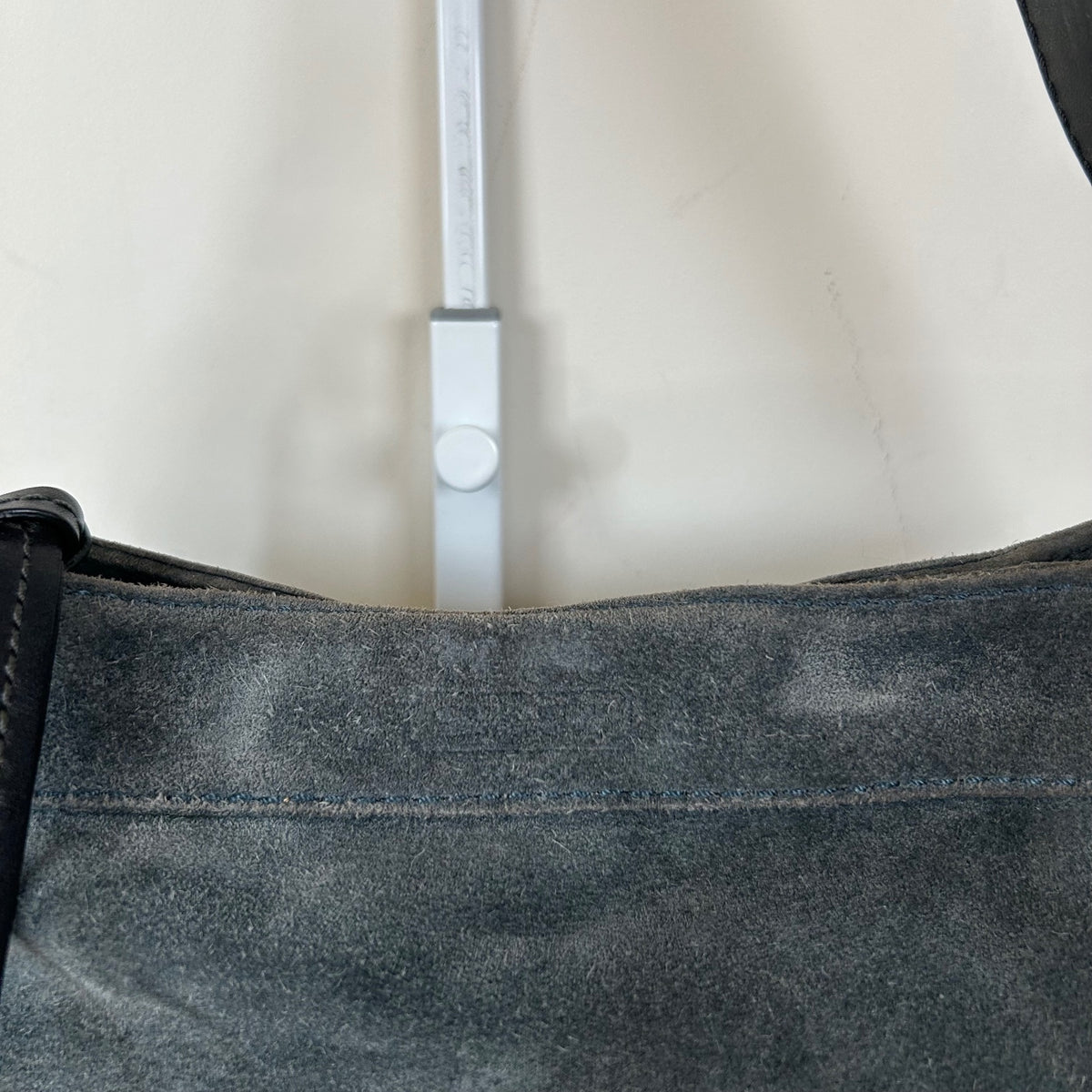 Rare Coach Mini Zoe Blue Suede Shoulder Bag E0873-41868