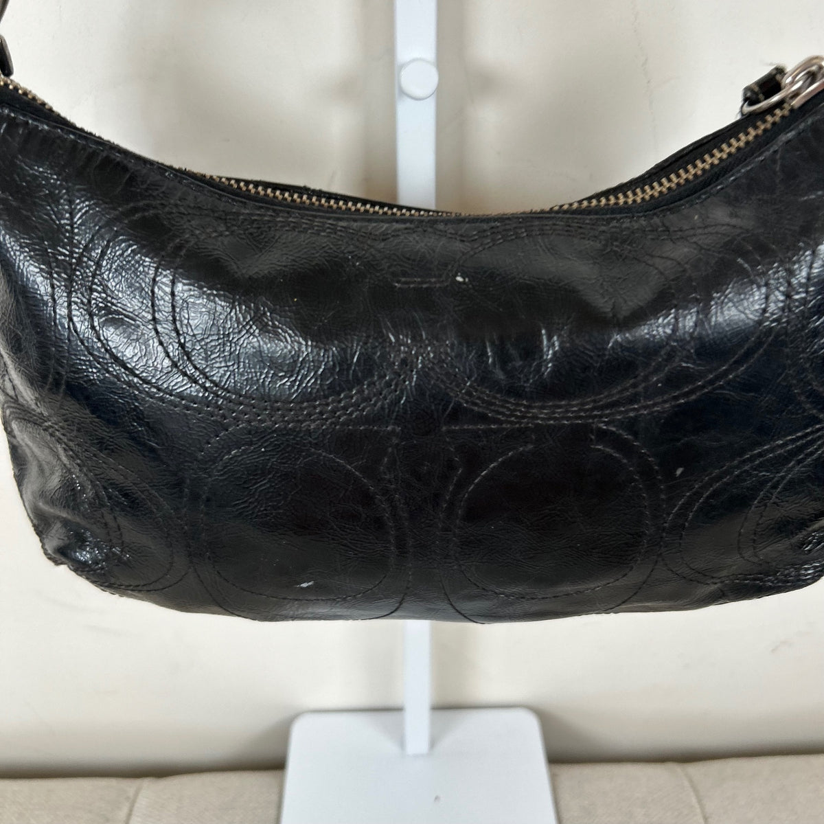 Coach Black Patent Leather Mini Shoulder Bag E1026-F15141