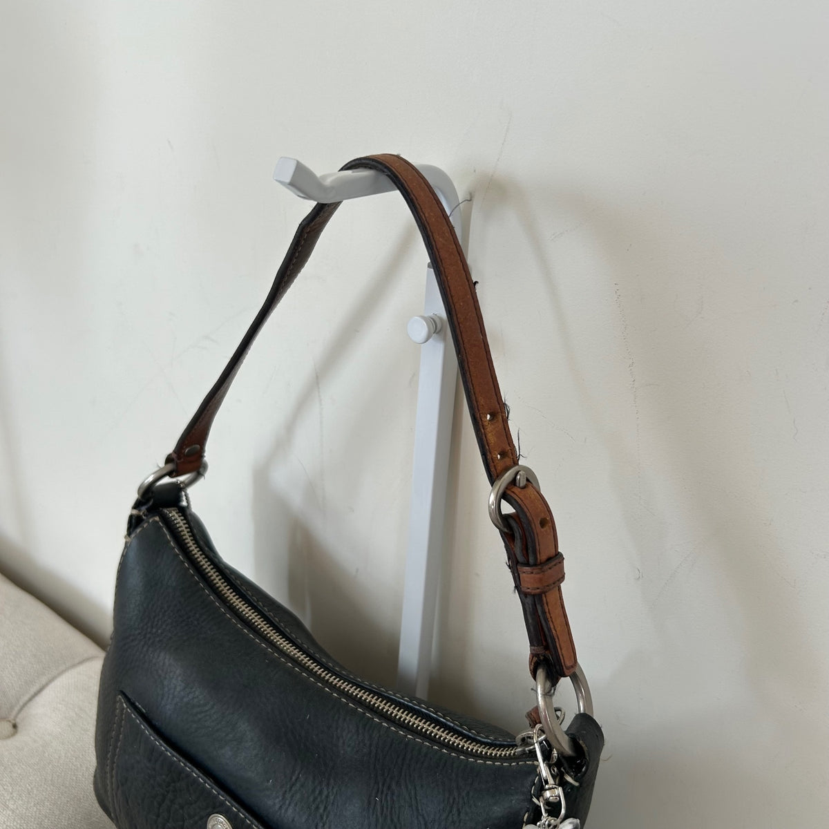 Coach Black Pebbled Leather Medium Mini Shoulder Bag C0782-F16890