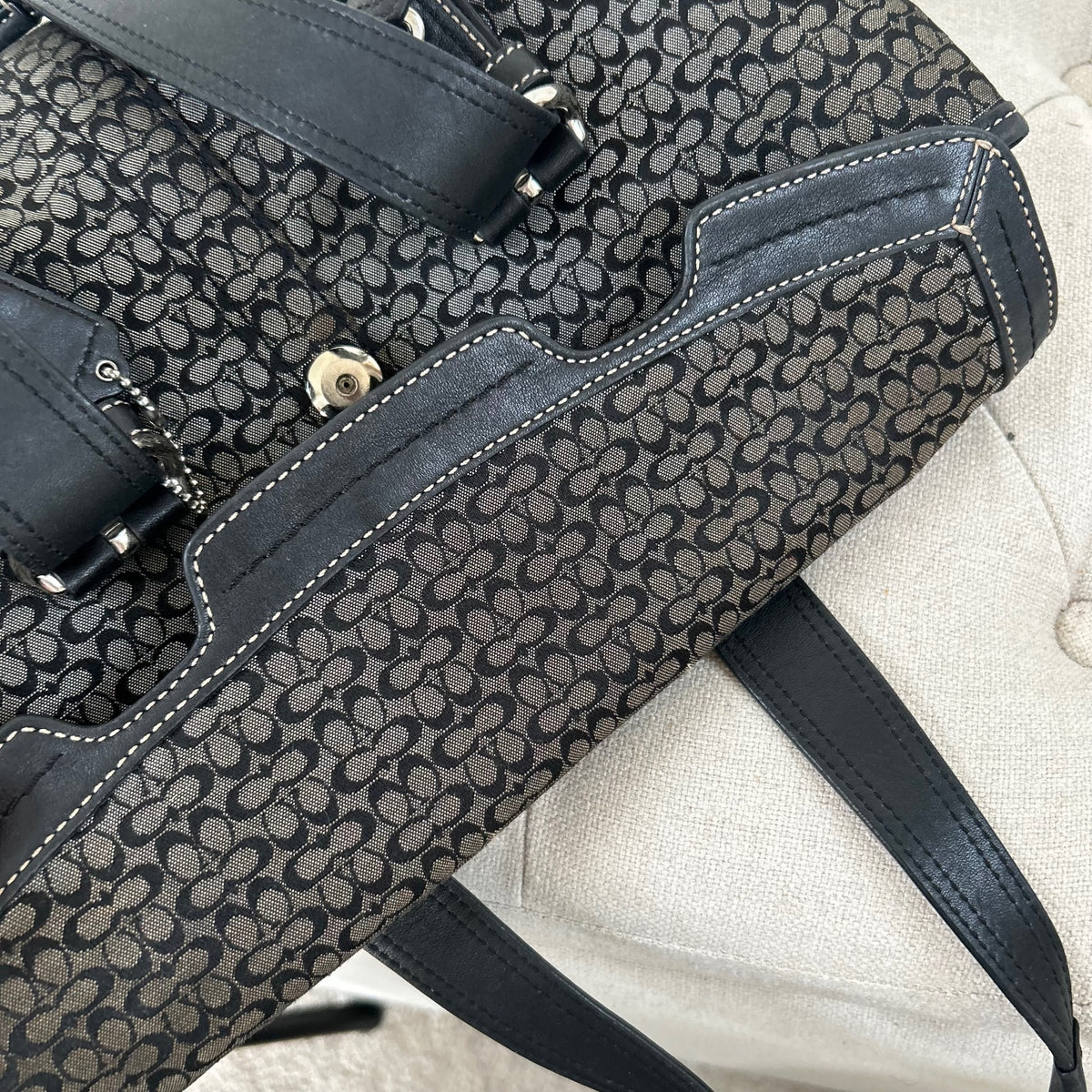 Coach Black Monogram Soho Satchel Shoulder Bag E0894-F12312
