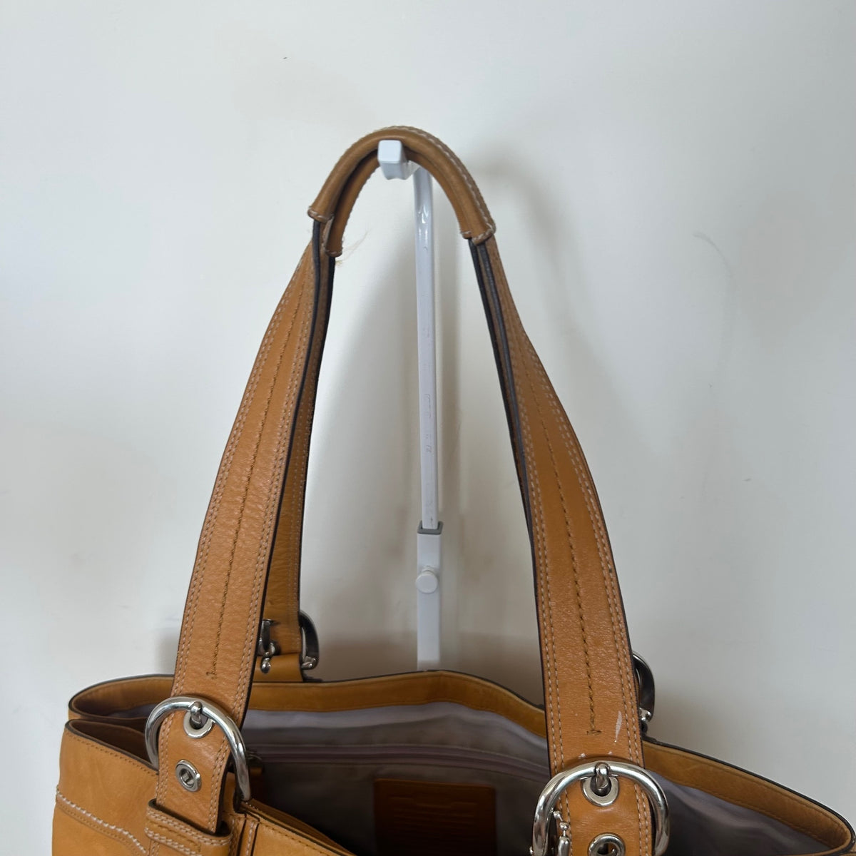 Coach Tan Large Leather Pleated Large Soho Shoulder Bag D1072-F13733