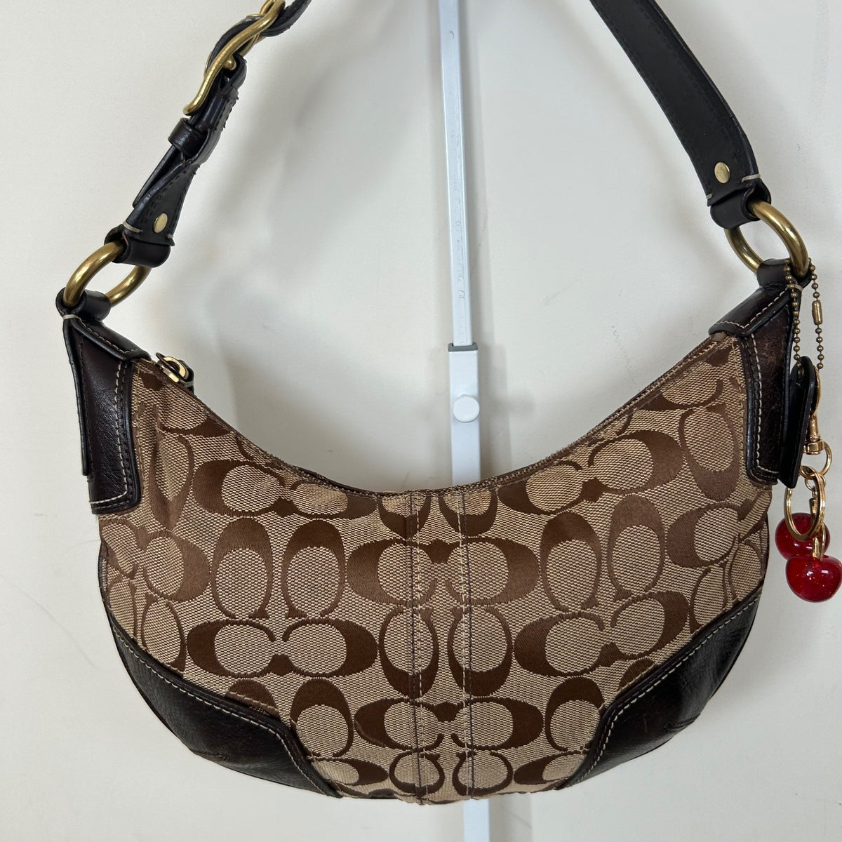 Coach Brown Monogram Hobo Shoulder Bag H0768-11371
