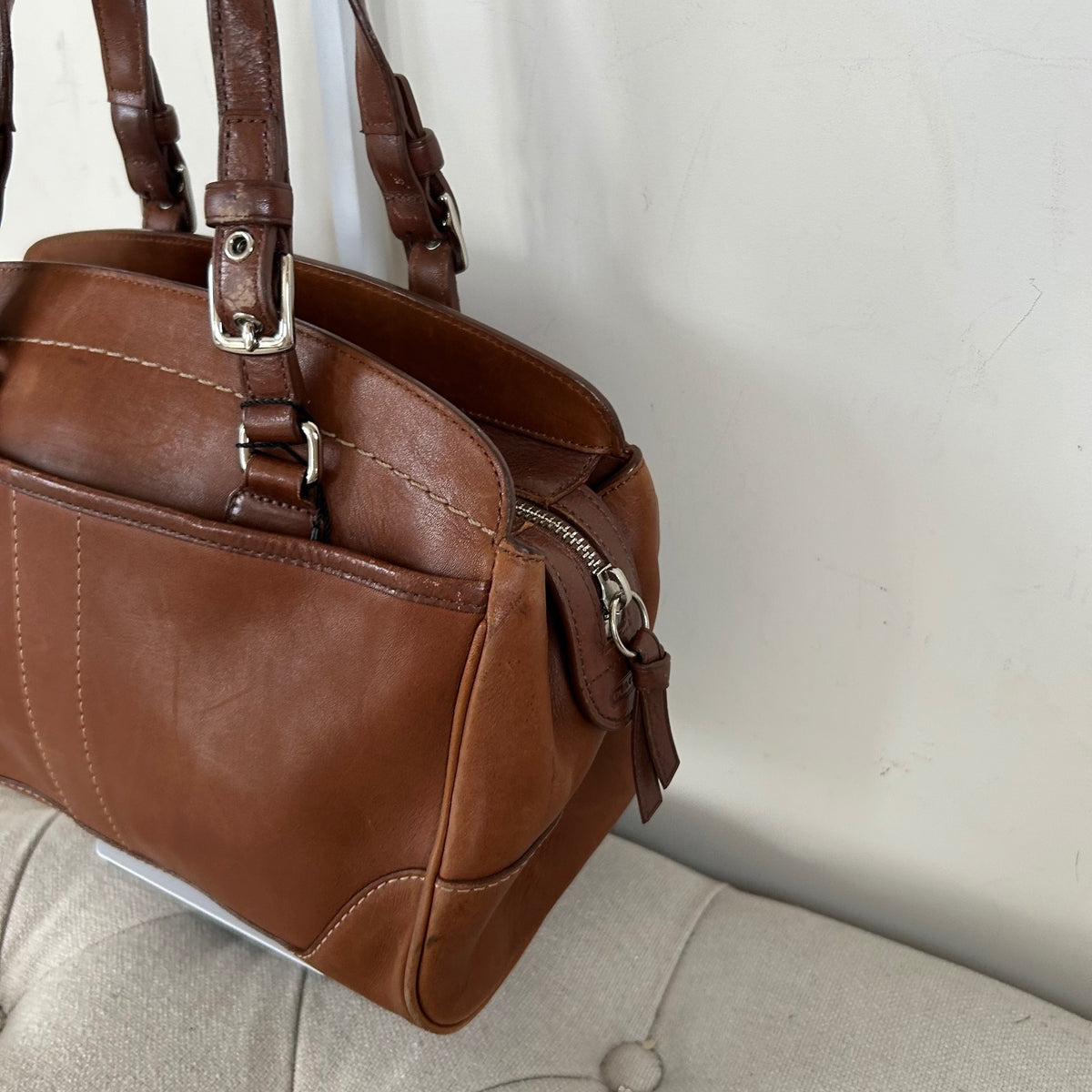 Coach Brown Leather Hampton Shoulder Bag H05S-7465