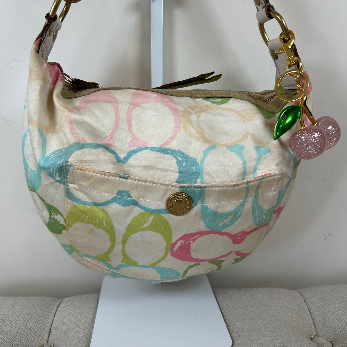 Coach Pastel Scribble Hobo Slouchy Shoulder Bag M05J-132