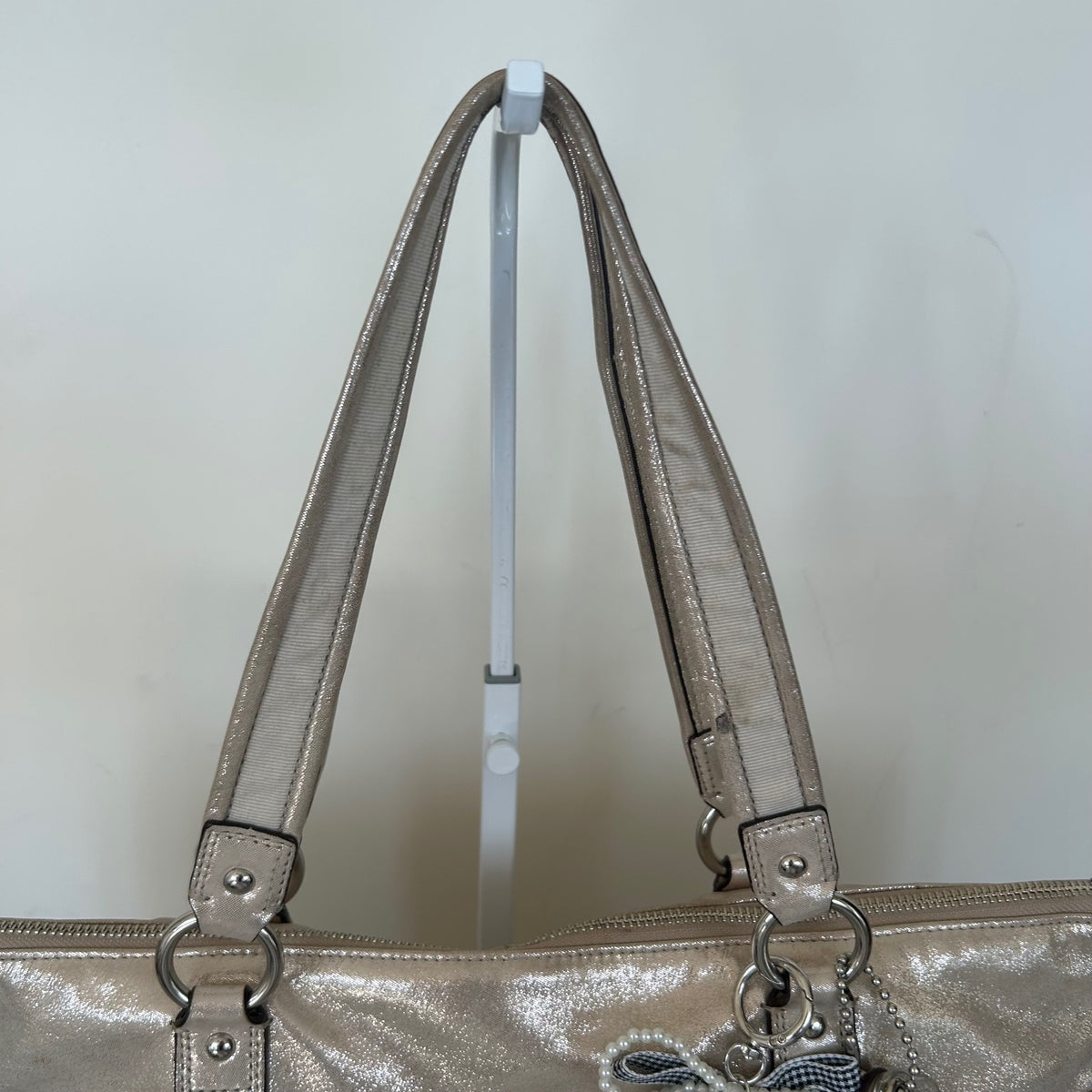 Coach Silver Glitter Poppy Shoulder Bag H1281-F20441