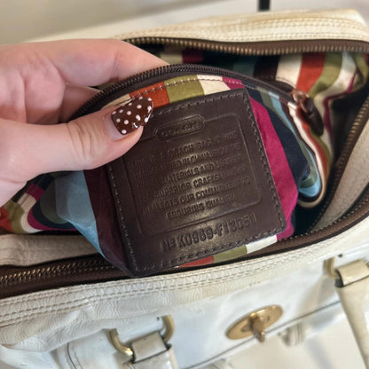Coach Legacy Archive Peyton White Leather Handbag K0969-F13051