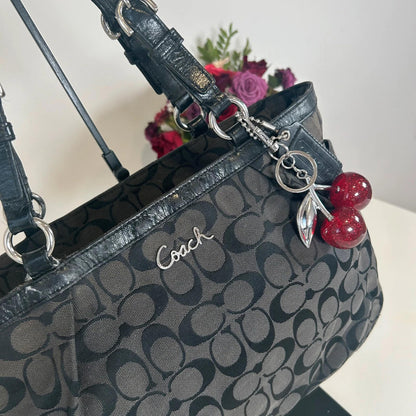 Coach Black Monogram Signature Gallery Handbag Style F1160-F17726