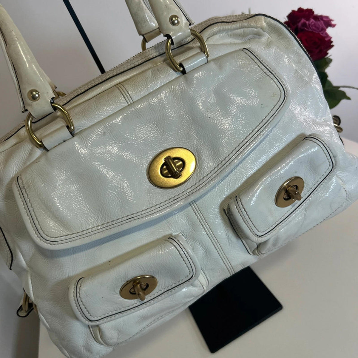 Coach Legacy Archive Peyton White Leather Handbag K0969-F13051