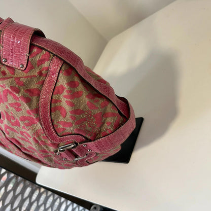 Rare Vintage 2000s Guess Pink Cheetah Print Handbag
