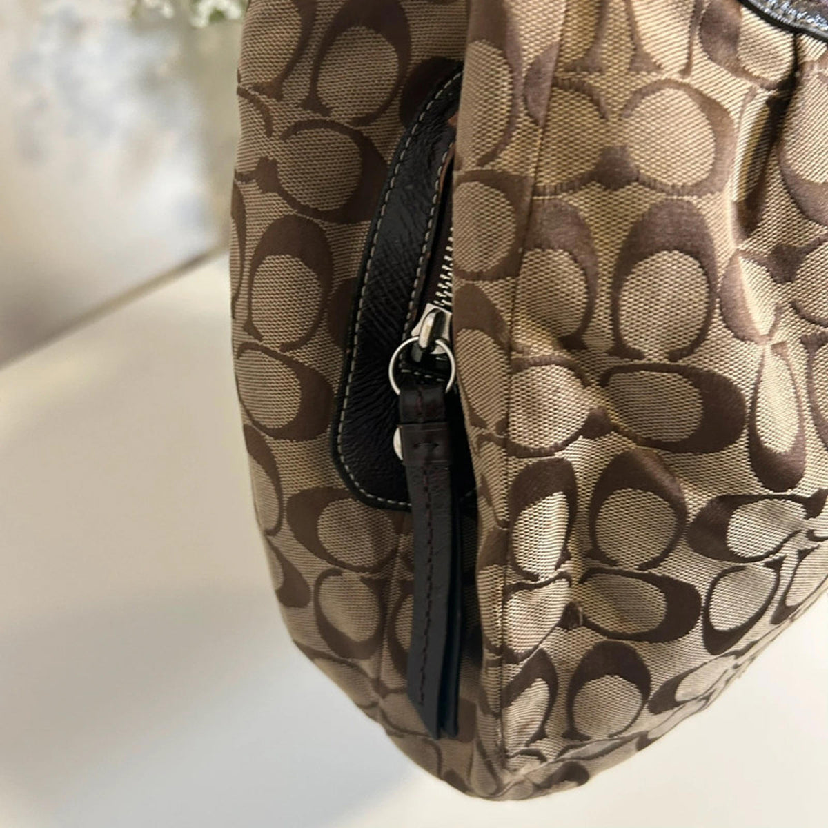 Coach Brown One Buckle Shoulder Bag M1079-F15083
