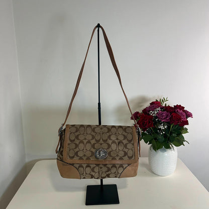 Coach Signature Brown Monogram Crossbody Bag L0867-F13066