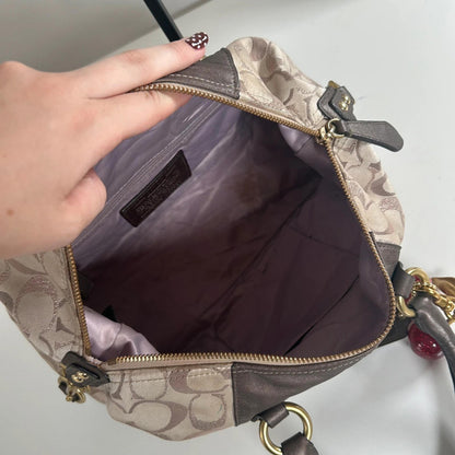 Coach Ashley Monogram Convertible Handbag Gold Hardware E1220-F20267
