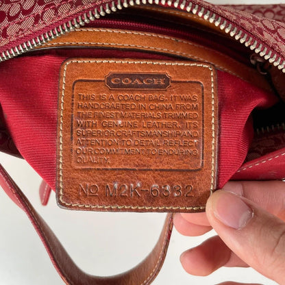 Vintage Y2K Coach Red Signature Shoulder Bag M2K-6332