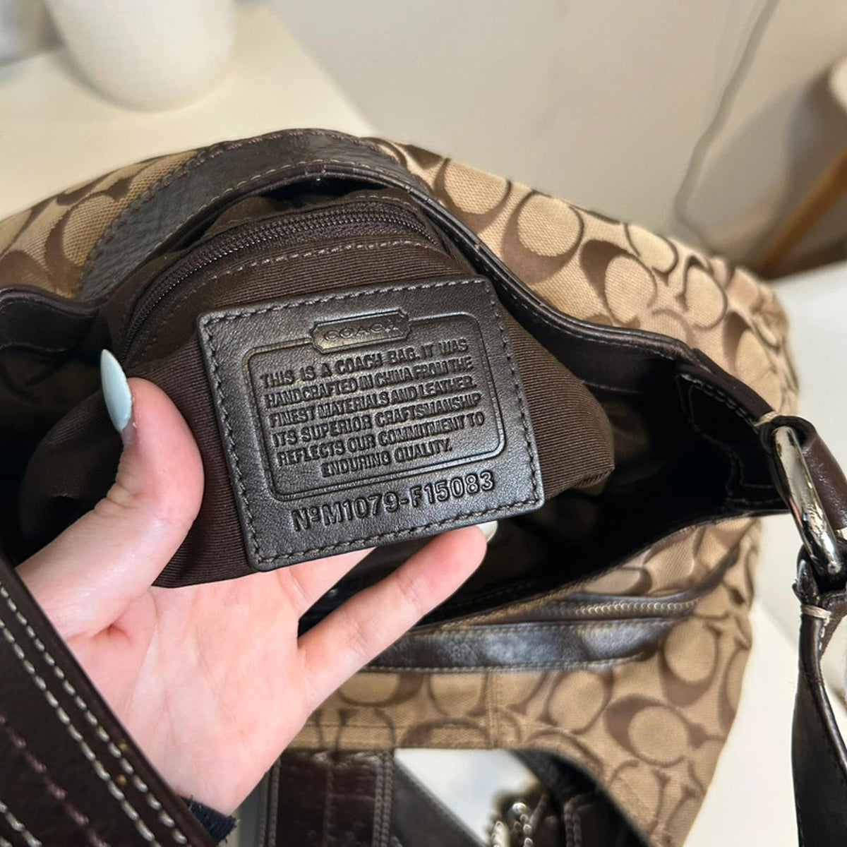 Coach Brown One Buckle Shoulder Bag M1079-F15083