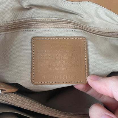 Coach Penelope Beige Signature Monogram Shoulder Bag E1076-F15120