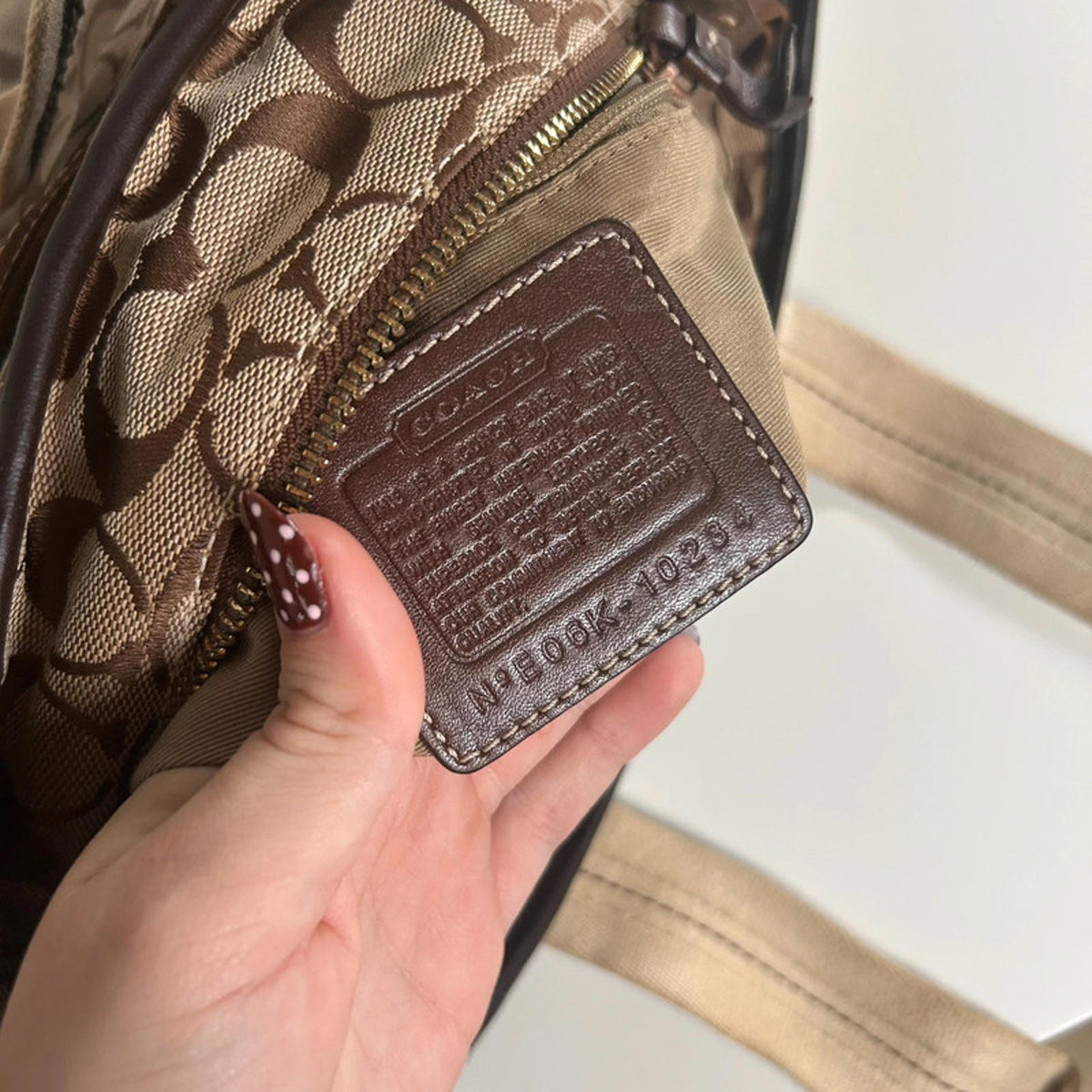Coach Brown Metallic Patchwork Handbag E06K-10234