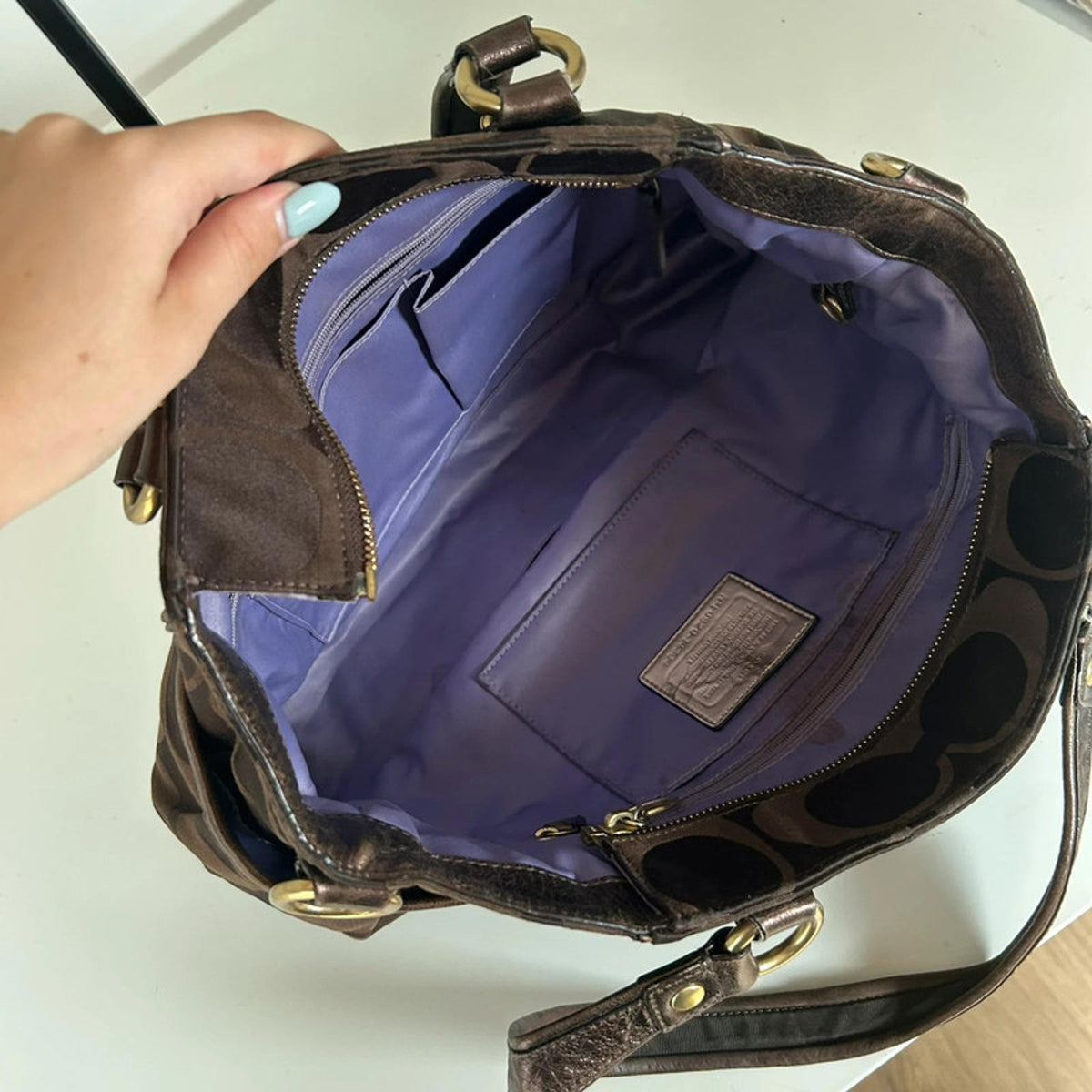 Coach Poppy Signature Canvas Tote Bag F0920-14364