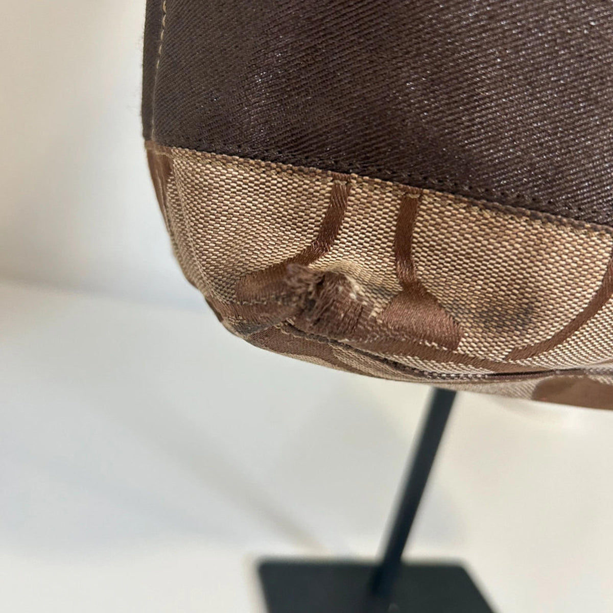 Coach Signature Stripe Brown Tote Shoulder Bag J0668-10124