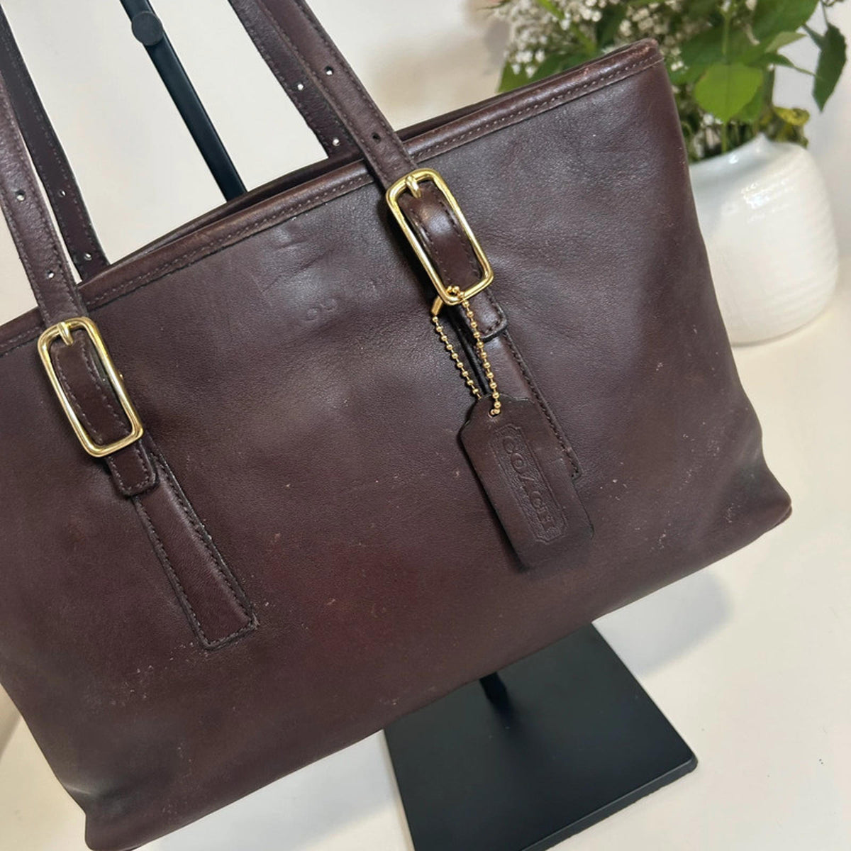 Coach Legacy Vintage Brown Leather Shoulder Handbag K1D-9813