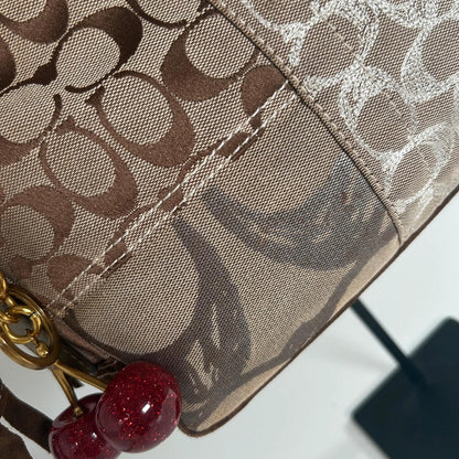 Coach Brown Metallic Patchwork Handbag E06K-10234
