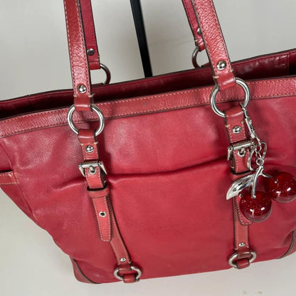 Coach Gallery Cherry Red Leather Shoulder Bag Y2K F0863-F11525
