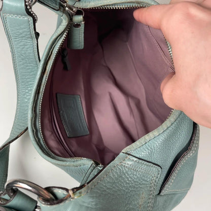 Coach Hamilton Blue Pebbled Leather Hobo Bag E0993-F13956