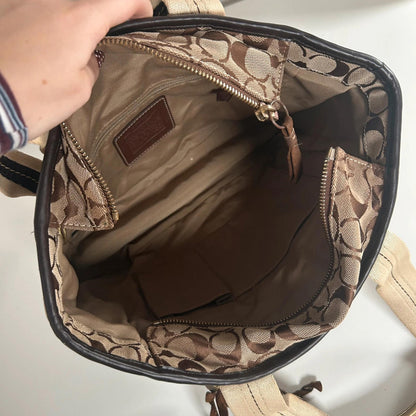 Coach Brown Metallic Patchwork Handbag E06K-10234
