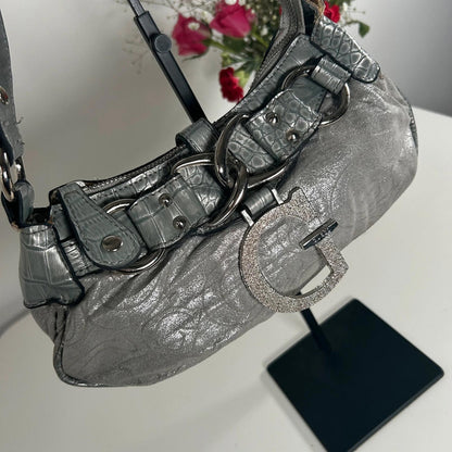 Guess Silver Shoulder Bag Glitter G