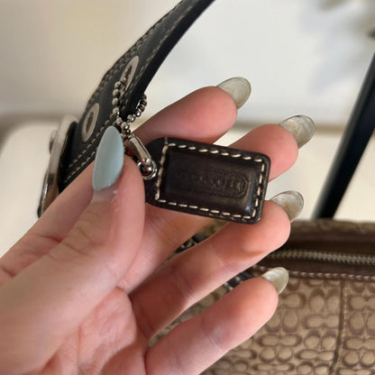 Coach Brown Soho Hobo Signature Logo Handbag G052-2154