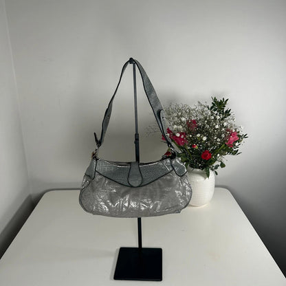 Guess Silver Shoulder Bag Glitter G