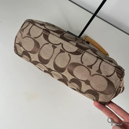 Coach Daisy Carryall Tote Bag Beige Yellow Shoulder Bag E1193-F14878