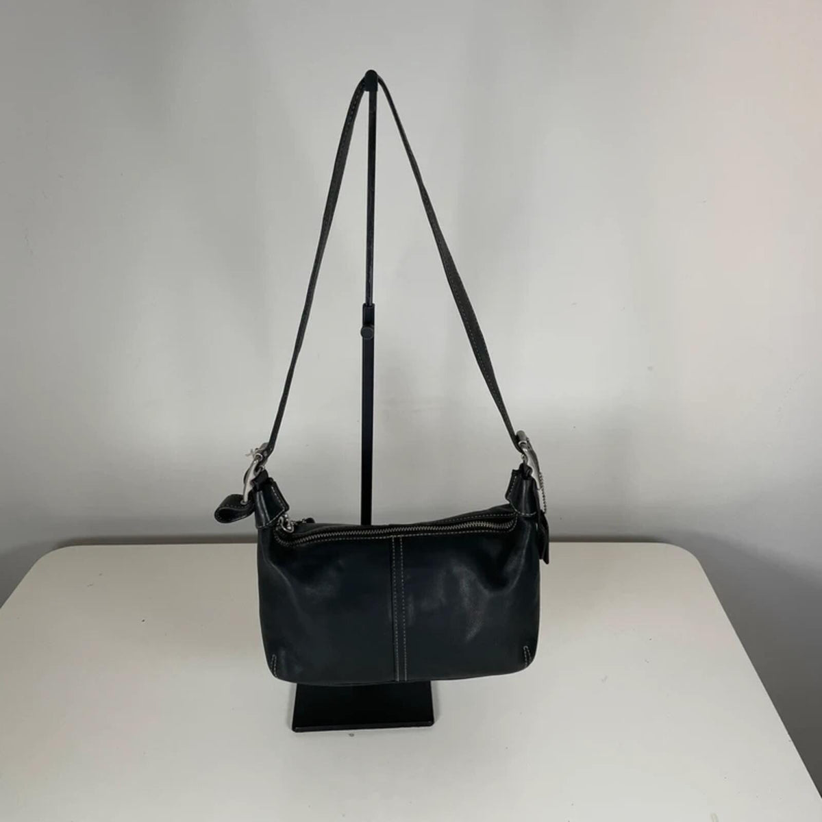Coach Legacy Black Leather Demi Hobo Shoulder Bag H043-9564