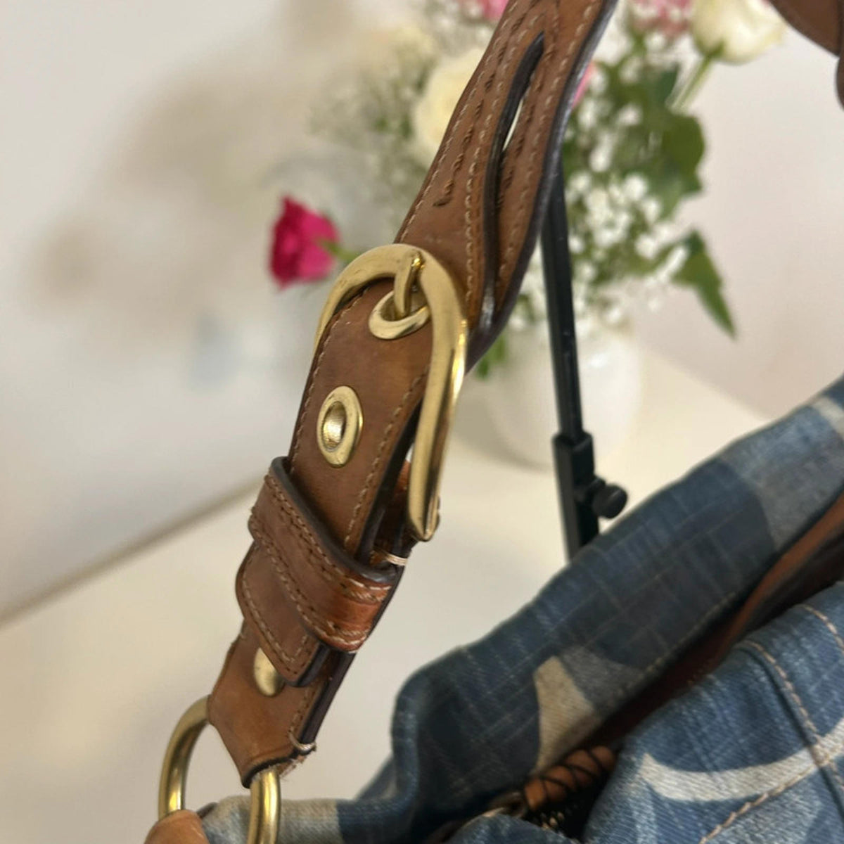 Coach Carly Signature Denim Hobo Bag A0826-12197