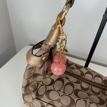 Coach Penelope Beige Brown Monogram Hobo Bag M0920-F14691