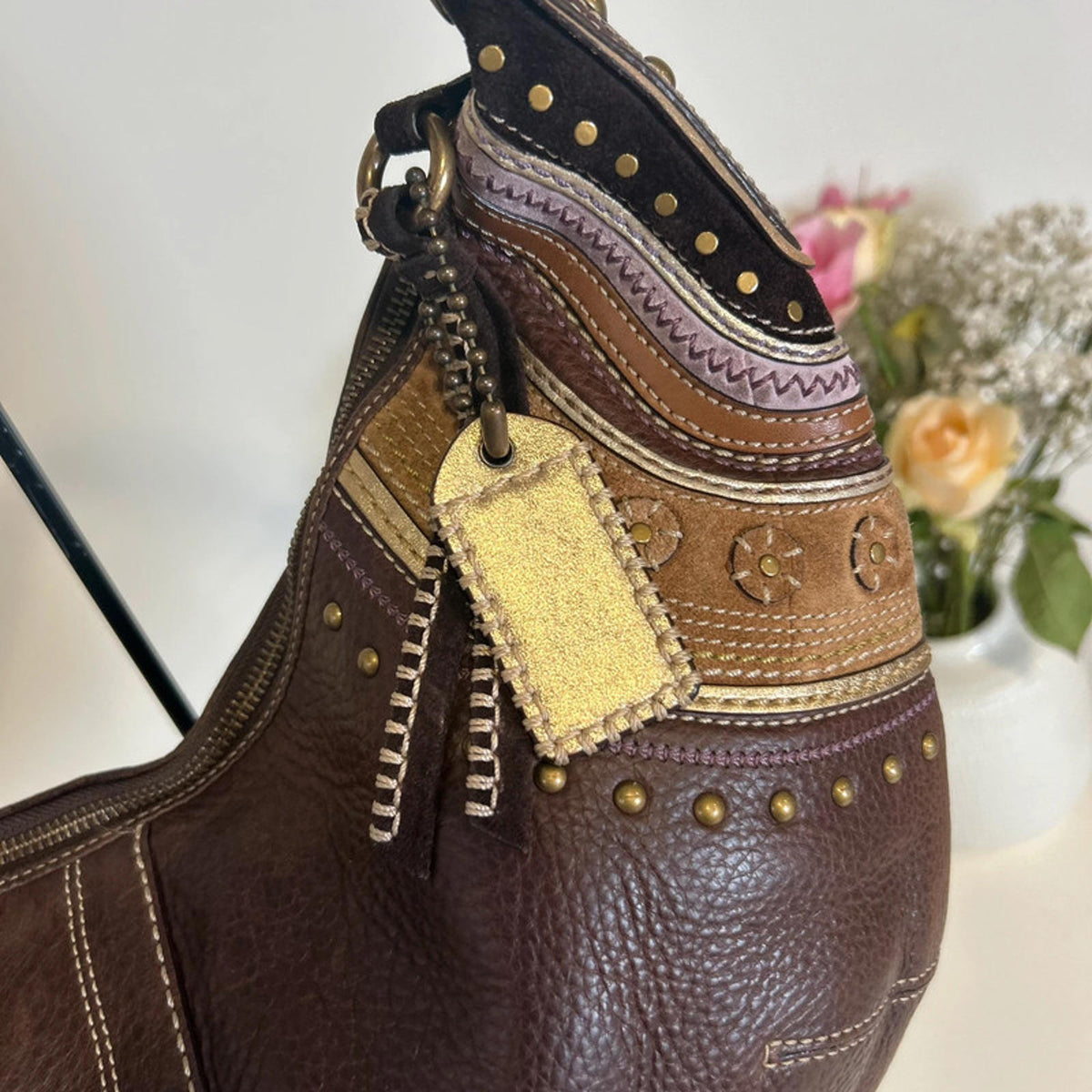 Coach Bohemian Chestnut Leather Shoulder Bag D0769-F10478