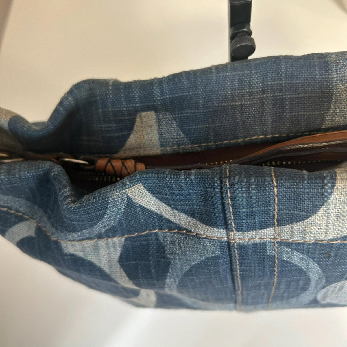 Coach Carly Signature Denim Hobo Bag A0826-12197