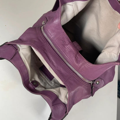 Coach Soho Lynne Purple Leather Hobo Shoulder Bag E1120-F17092