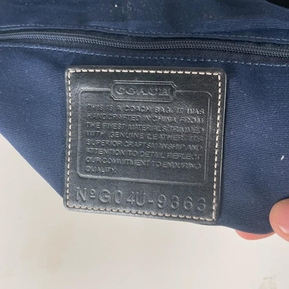 Coach East West Black Canvas Shoulder Bag Y2K G04U-9363